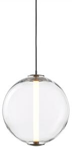 Bomma Luxusní závěsné svítidlo Buoy Sphere s baldachýnem Stmívání, řízení: TRIAC, Povrch Montury: Stříbrná, Barva skla: Čirá