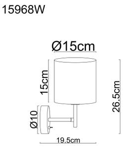 Globo 15968W - Nástěnné svítidlo DELEON 1xE14/40W/230V