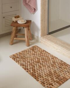 Dřevěná koupelnová předložka Kave Home Azuray, 40 x 60 cm