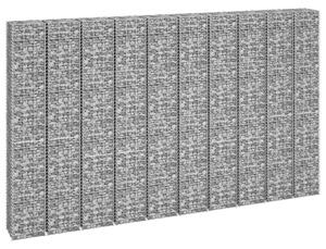 Gabionové vyvýšené záhony 4 ks 30x30x50/100/150/200 cm železo