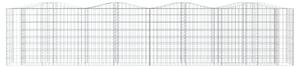 Klenutý gabion vyvýšený záhon 400x50x100 cm pozinkované železo