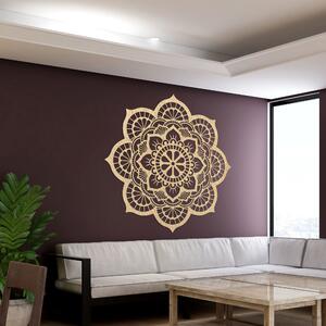 SENTOP | Dřevěná dekorace na zeď mandala symbolika lotosový květ I SENTOP PR0204