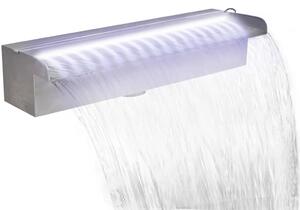 Obdélníková bazénová fontána s LED nerezová ocel 45 cm