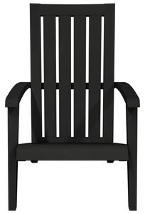 Zahradní židle Adirondack černá polypropylen