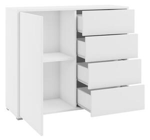 Komoda se zásuvkami Alkyra k1D4SZ AK01 (bílá). 1053638
