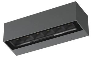 Redo Nástěnné venkovní LED svítidlo AROOS 7,5W, d. 20,5 cm, IP65 Barva: Tmavě šedá, Teplota světla: 3000K