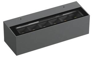 Redo Nástěnné venkovní LED svítidlo AROOS 14,5W, d. 20,5 cm, IP65, up/down svícení Barva: Tmavě šedá, Teplota světla: 3000K