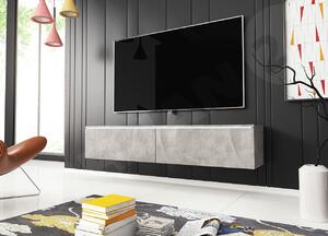 HezkýNábytek.cz TV stolek/skříňka Dilune 140 (beton smart) (osvětlení led bílé). 1053729