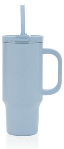 Uzavíratelný nerez termohrnek s brčkem, 480ml, XD Design, světle modrý