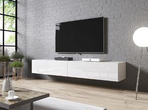 TV stolek/skříňka Kylara 200 (bílá + lesk bílý)