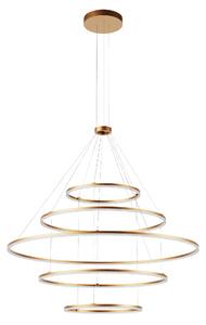 Redo Závěsné LED svítidlo ORBIT ø60/ø100/ø150/ø100/ø60 cm, 5 kruhů Barva: Bronzová, Stmívání, řízení: TRIAC