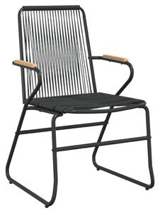 Zahradní židle 2 ks černé 58 x 59 x 85,5 cm PVC ratan