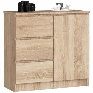 Komoda Akord 80 x 35 x 77 cm dub sonoma matná