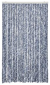 Závěs proti hmyzu modrobílý 118 x 220 cm Chenille