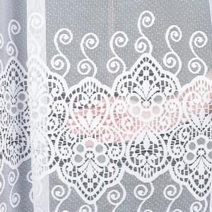 Bílá žakárová záclona CELINA 400x160 cm