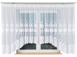 Bílá žakárová záclona KASJANA 540x160 cm