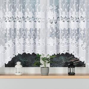 Bílá žakárová záclona KASJANA 540x160 cm