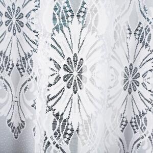 Bílá žakárová záclona EMILIA 340x140 cm