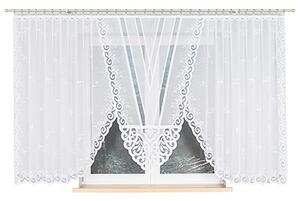 Bílá žakárová záclona ROZALIA 410x160 cm