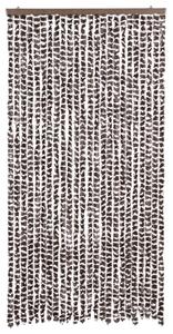 Závěs proti hmyzu hnědý a bílý 100 x 220 cm Chenille