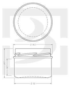 Zavařovací sklo Zavařovací sklenice DEEP 262 ml STURZ / ROVNÁ čirá Počet kusů v balení: 1