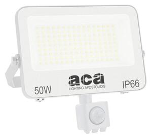 ACA Lighting LED SMD bílý reflektor s pohybovým čidlem 50W 3CCT 5000lm 185-260V Ra80 IP66 N50CCTWS