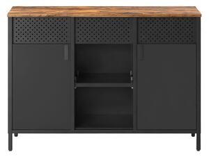 KOMODA, hnědá, černá, 110/76/40 cm Boxxx - Šuplíkové komody, Online Only