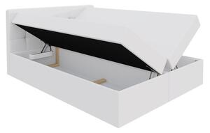 Boxspring postel 140 cm Cinara (ekokůže soft 011 (černá)