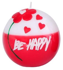 Koule 80mm Be Happy svíčka