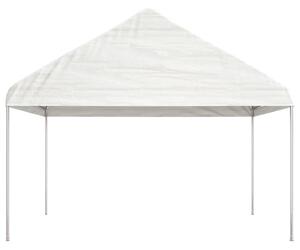 Altán se střechou bílý 4,08 x 2,23 x 3,22 m polyethylen