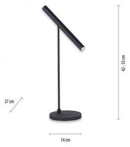 Paul Neuhaus Stolní LED lampa PURE-TUTUA, 6W, v. 53 cm, 3000K stmívatelná