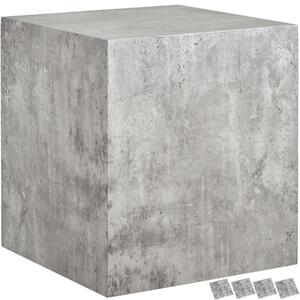Tectake Konferenční stolek Lasley, nosnost 45 kg - Vzhled betonu, 45 x 45 x 50 cm