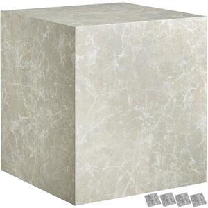 Tectake Konferenční stolek Lasley, nosnost 45 kg - Vzhled travertinu, 45 x 45 x 50 cm