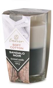 Emocio Sklo 76x118 mm Soft Cotton & Sandalo Noir dvoubarevná vonná svíčka
