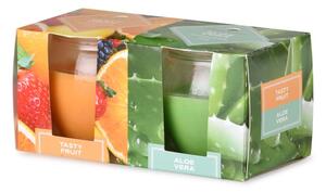 Emocio Sklo 65x63 mm 2 ks v krabičce Tasty Fruit & Aloe Vera, vonná svíčka