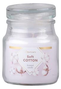 Emocio Sklo 57x85 mm se skleněným víčkem Soft Cotton (Cotton Blossom) vonná svíčka