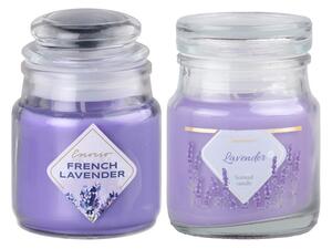 Emocio Sklo 57x85 mm se skleněným víčkem Lavender vonná svíčka