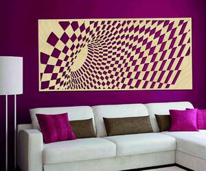 Vkusný obraz na stěnu z dřevěné překližky ULETT: Přírodní překližka - Topol přírodní 50 x 25 cm 3925-46181 PR0308
