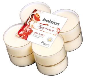Bolsius Aromatic 2.0 Vonné čajové svíčky Maxi 8ks, Get cosy