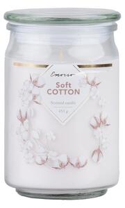 Emocio Sklo 93x142 mm se skleněným víčkem Soft Cotton vonná svíčka