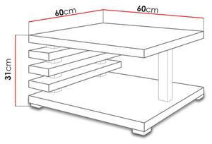 HezkýNábytek.cz Konferenční stolek Koramo (bílá). 1054270