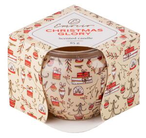 Emocio Sklo Dekor 70x62 mm Christmas Glory - Cookie and Cream, vonná svíčka