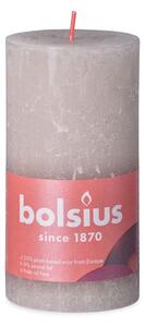 Bolsius Rustic Shine Válec 68x130mm Sandy Grey, šedá svíčka