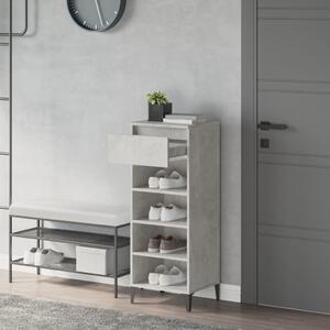 Botník betonově šedý 40x36x105 cm kompozitní dřevo