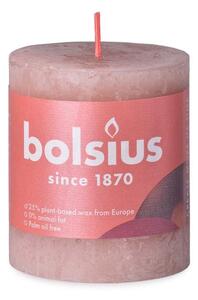 Bolsius Rustic Shine Válec 68x80mm Misty Pink, růžová svíčka