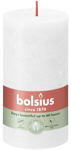 Bolsius Rustic Shine Válec 68x130mm Cloudy White, bílá svíčka