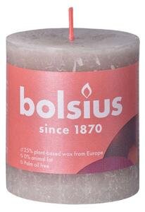 Bolsius Rustic Shine Válec 68x80mm Sandy Grey, šedá svíčka