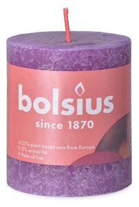 Bolsius Rustic Shine Válec 68x80mm Vibrant Violet, fialová svíčka