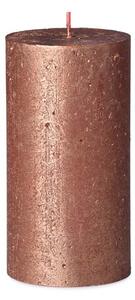 Bolsius Rustic Shimmer Válec 68x130mm Copper, měděná svíčka