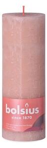 Bolsius Rustic Shine Válec 68x190mm Misty Pink, růžová svíčka